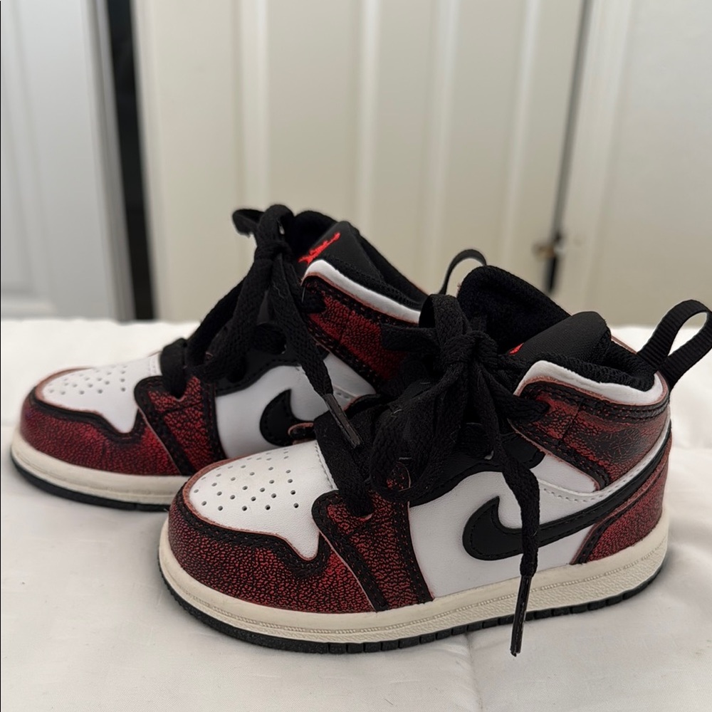 Jordan Red and Black Sneakers